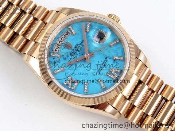 Day 1:1 Tiffany RAF Stone Edition on Best RG Blue RG Date A2836 Dial Bracelet Roman 36 0523